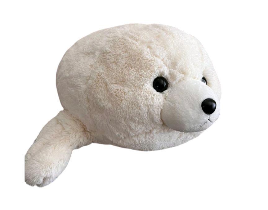 Weighted 1-15lbs 30" White Harp Seal Plush for Anxiety, ADHD, Stress, Autism, Comfort Therapy Stuffed Animal
