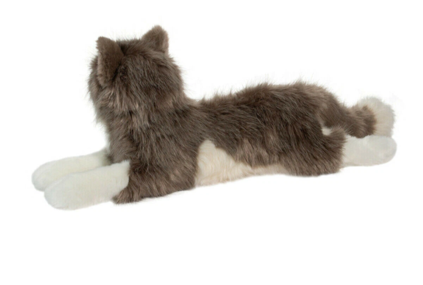 Weighted 1-5lbs Grey and White Cat Plush for Anxiety, ADHD, Stress, Autism, Comfort Therapy Stuffed Animal