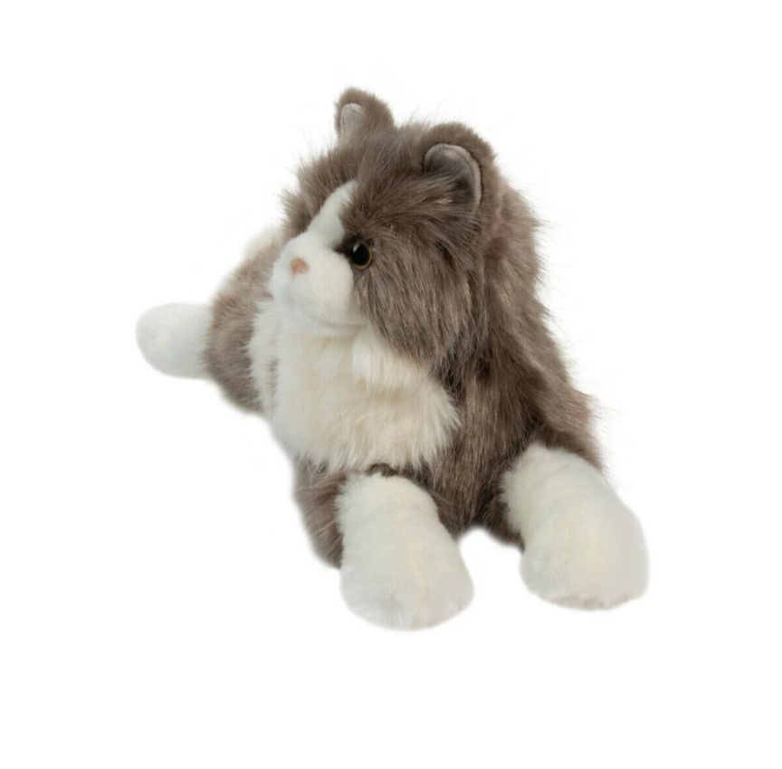Weighted 1-5lbs Grey and White Cat Plush for Anxiety, ADHD, Stress, Autism, Comfort Therapy Stuffed Animal