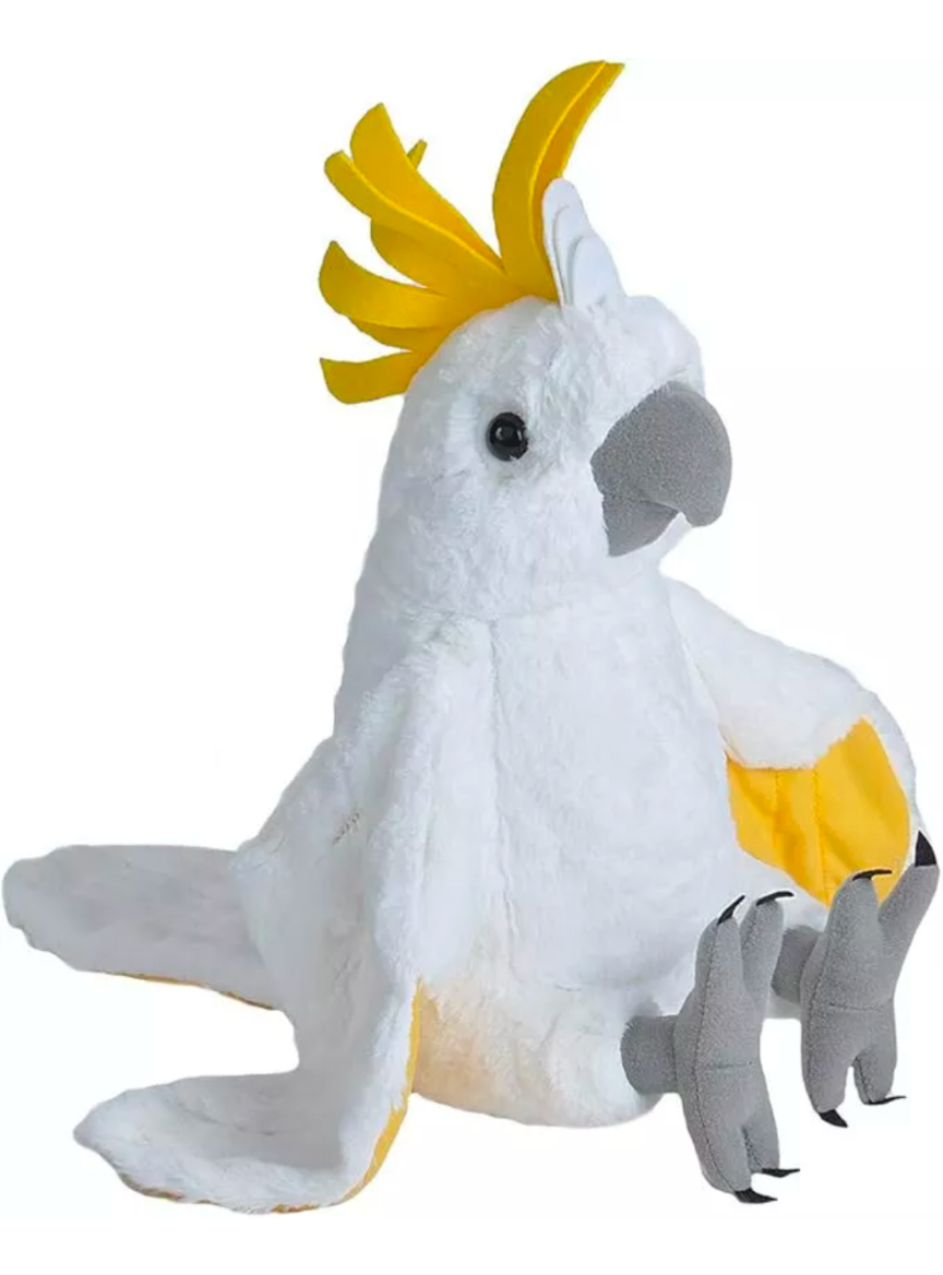 Weighted 0.5-2lbs Cockatoo Plush for Anxiety, ADHD, Stress, Autism, Comfort Therapy Stuffed Animal