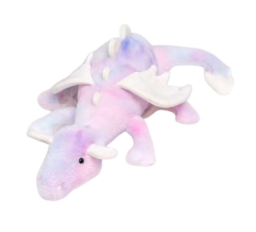 Weighted 1-10lbs 36" Tie Dye Purple Dragon Plush for Anxiety, ADHD, Stress, Autism, Comfort Therapy Stuffed Animal