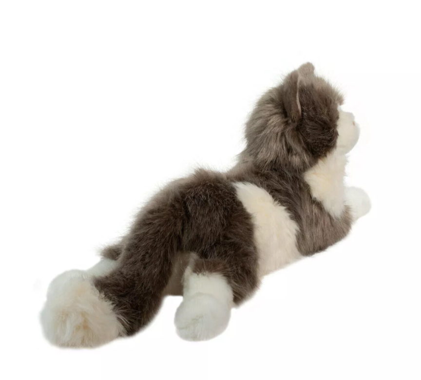Weighted 1-5lbs Grey and White Cat Plush for Anxiety, ADHD, Stress, Autism, Comfort Therapy Stuffed Animal