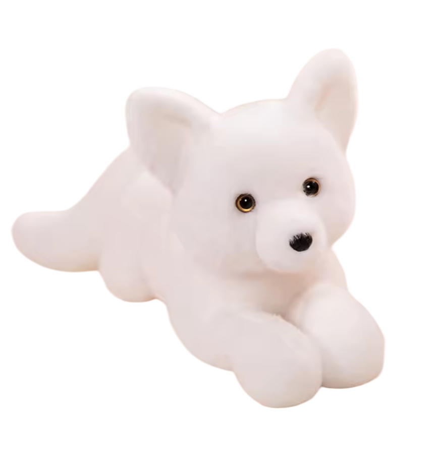 Weighted 0.5-3lbs 17" White Arctic Fox Plush for Anxiety, ADHD, Stress, Autism, Comfort Therapy Stuffed Animal