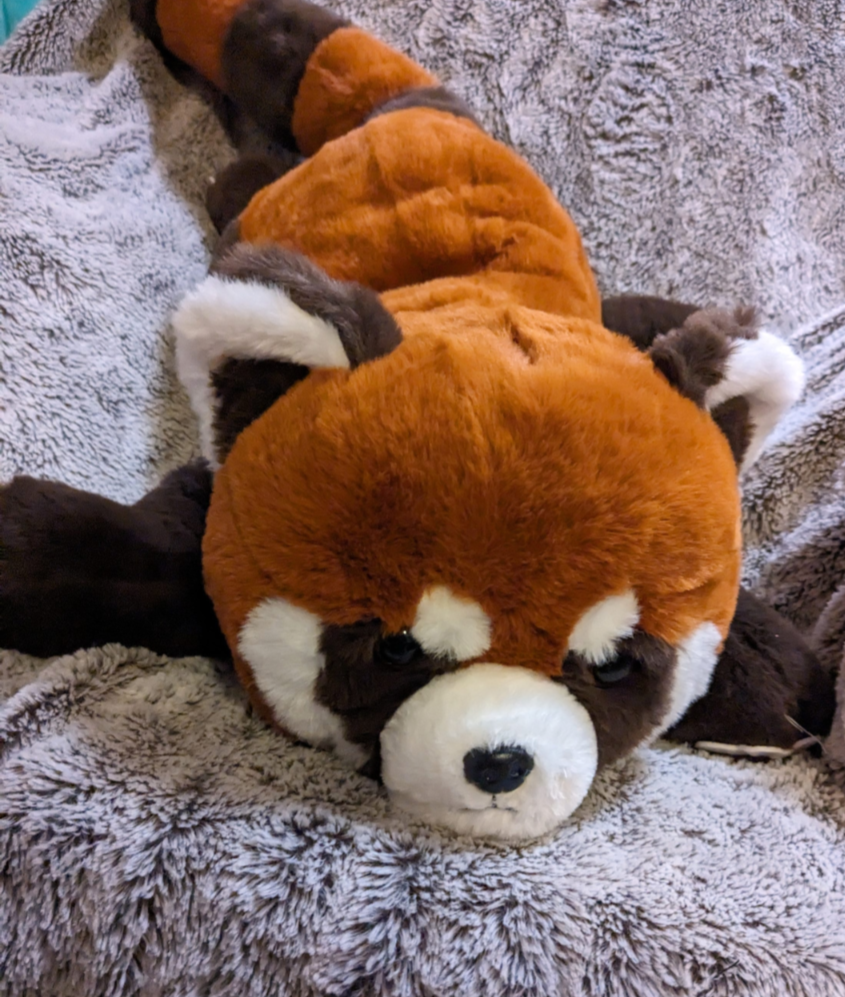 Weighted 1-8lbs Large Jumbo Giant Big Red Panda Plush for Anxiety, ADHD, Stress, Autism, Comfort Therapy Stuffed Animal