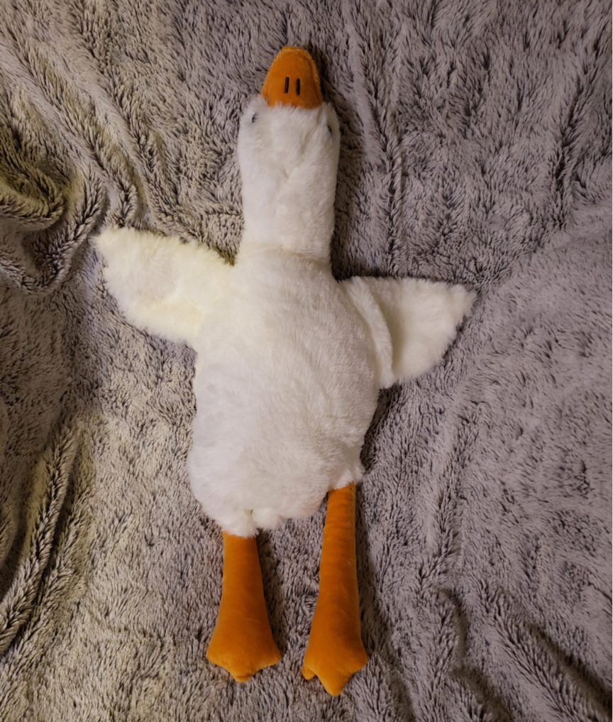 Weighted 0.5-2lbs White Goose Plush for Anxiety, ADHD, Stress, Autism, Comfort Therapy Stuffed Animal