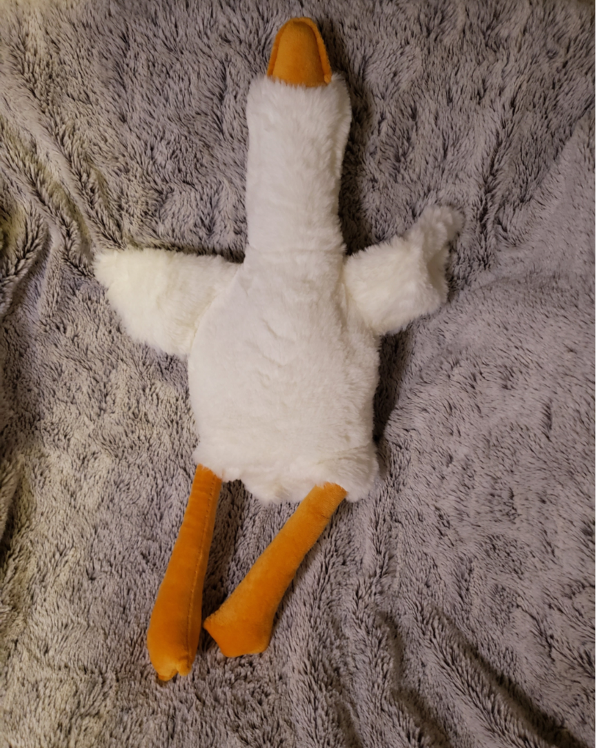 Weighted 0.5-2lbs White Goose Plush for Anxiety, ADHD, Stress, Autism, Comfort Therapy Stuffed Animal