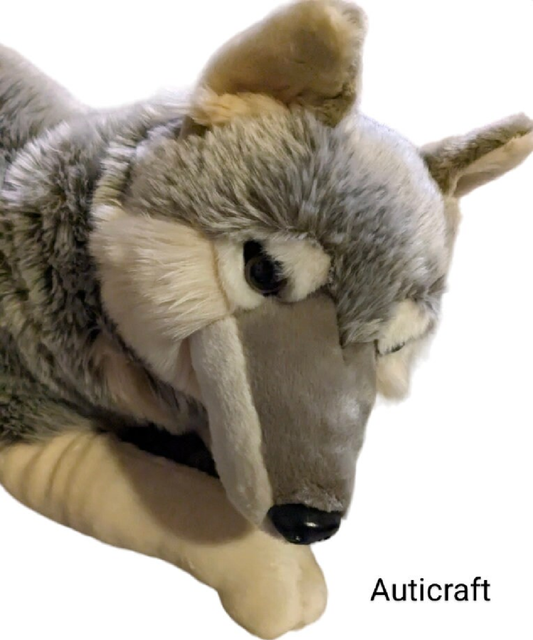 Weighted 1-15lbs Large Gray Wolf Plush for Anxiety, ADHD, Stress, Autism, Comfort Therapy Stuffed Animal