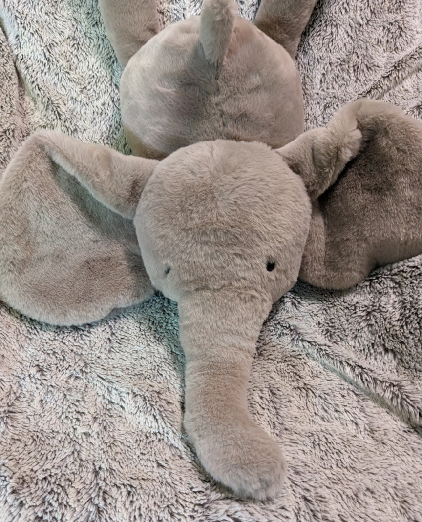 Weighted 1-4lbs Large Elephant Plush for Anxiety, ADHD, Stress, Autism, Comfort Therapy Stuffed Animal