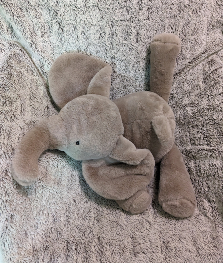 Weighted 1-4lbs Large Elephant Plush for Anxiety, ADHD, Stress, Autism, Comfort Therapy Stuffed Animal