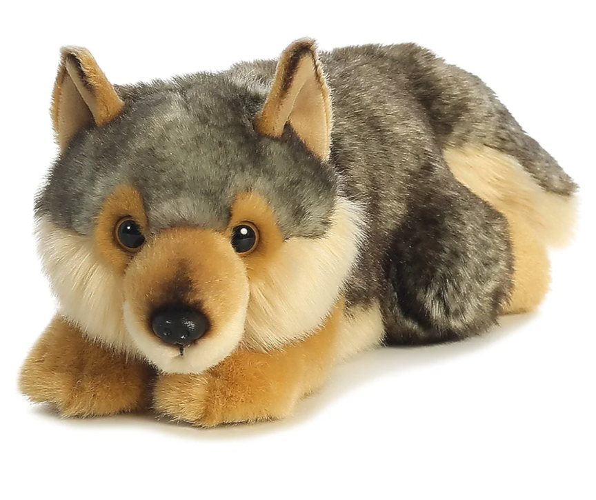 Weighted 0.5-2lbs Wolf Plush for Anxiety, ADHD, Stress, Autism, Comfort Therapy Stuffed Animal