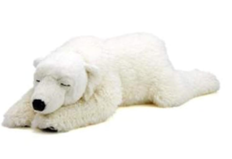 Weighted 0.5-2lbs Polar Bear Plush for Anxiety, ADHD, Stress, Autism, Comfort Therapy Stuffed Animal