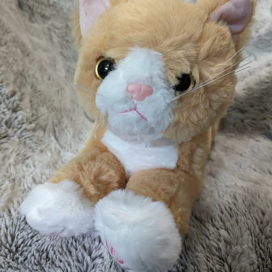 Weighted 0.5-1.5lbs Orange and White Cat with Paw Pads Plush for Anxiety, ADHD, Stress, Autism, Comfort Therapy Stuffed Animal