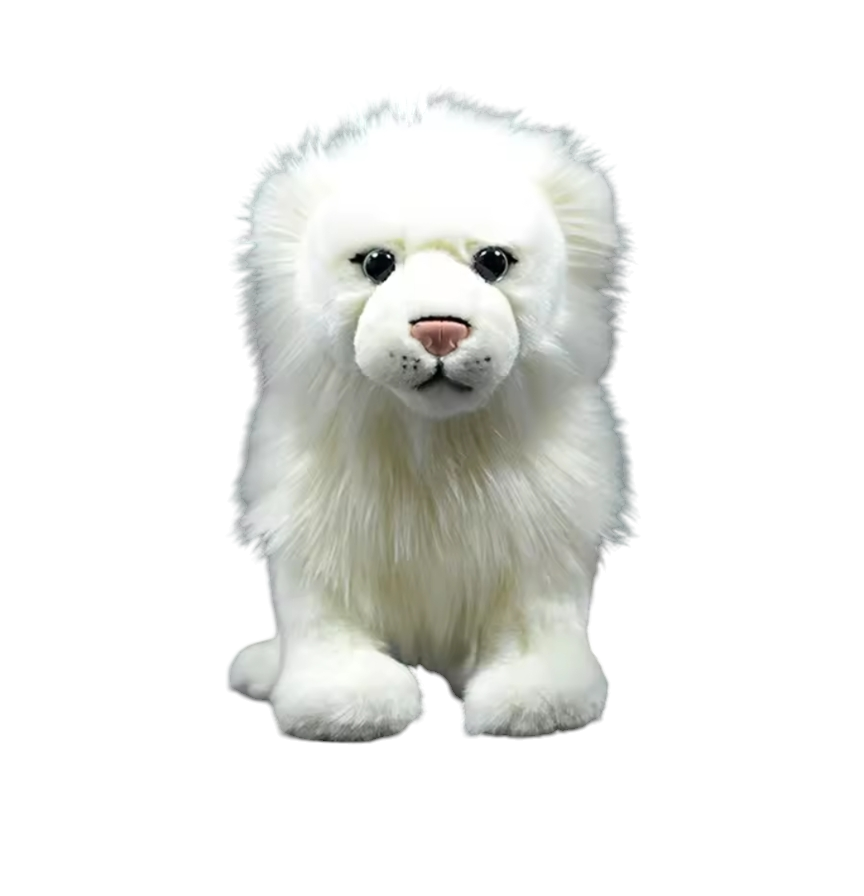 Weighted 0.5-2lbs White Lion Plush for Anxiety, ADHD, Stress, Autism, Comfort Therapy Stuffed Animal