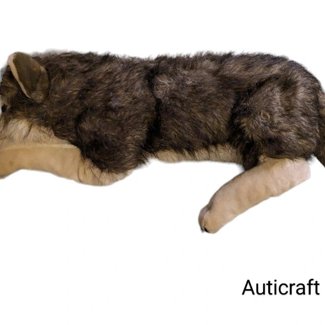 Weighted 1-15lbs Large Brown Wolf Plush for Anxiety, ADHD, Stress, Autism, Comfort Therapy Stuffed Animal