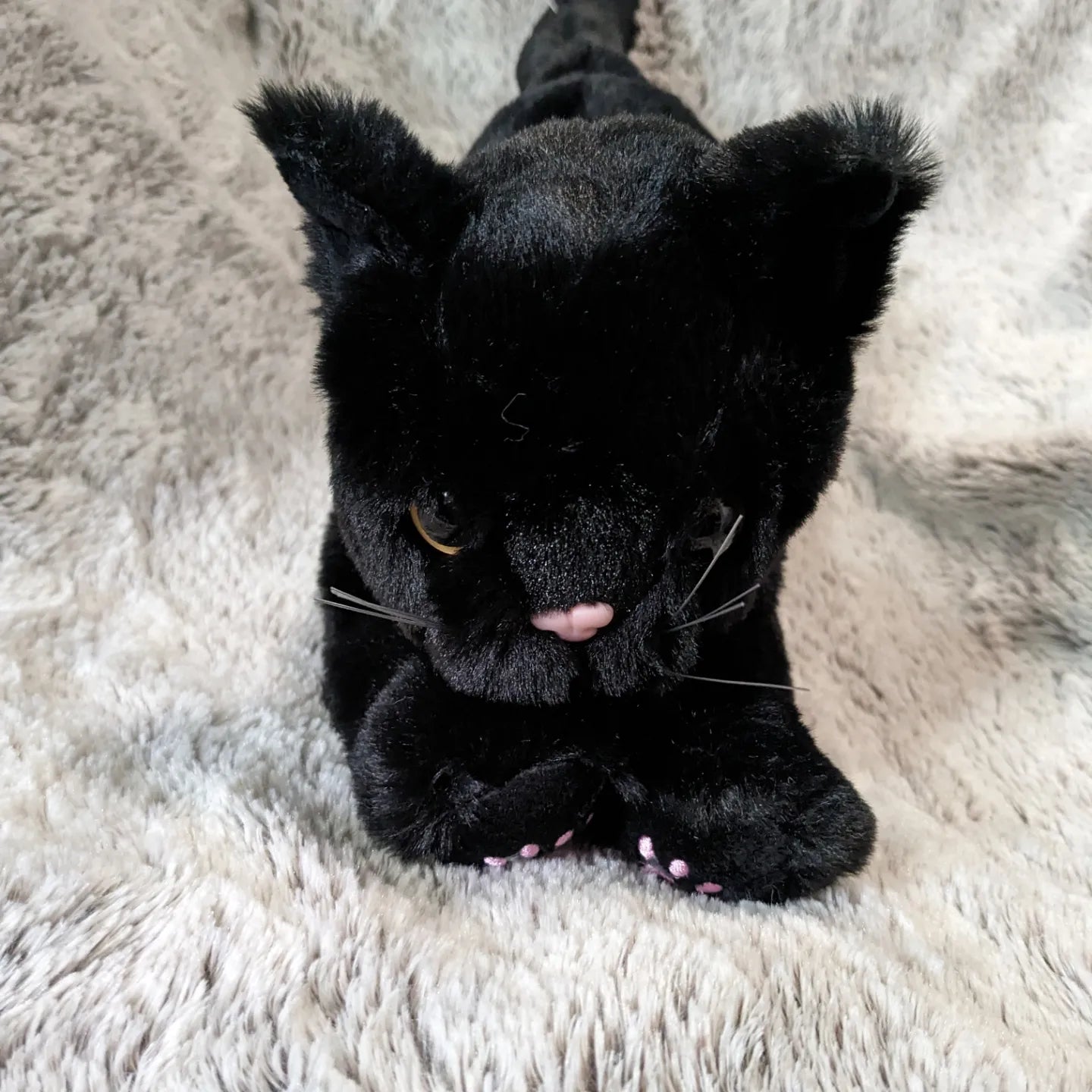 Weighted 0.5-1.5lbs Black Cat with Paw Pads Plush for Anxiety, ADHD, Stress, Autism, Comfort Therapy Stuffed Animal