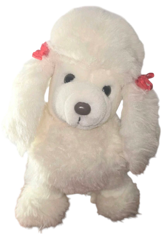 Weighted 0.5-2lbs 10" White Poodle Dog Plush for Anxiety, ADHD, Stress, Autism, Comfort Therapy Stuffed Animal