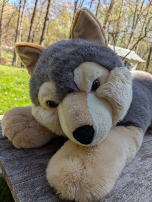 Weighted 1-15lbs 30" Wolf Plush for Anxiety, ADHD, Stress, Autism, Comfort Therapy Stuffed Animal