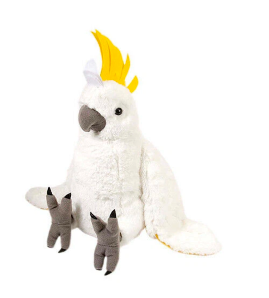 Weighted 0.5-2lbs Cockatoo Plush for Anxiety, ADHD, Stress, Autism, Comfort Therapy Stuffed Animal