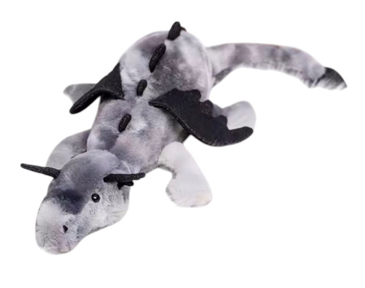 Weighted 1-10lbs 36" Black and Gray Dragon Plush for Anxiety, ADHD, Stress, Autism, Comfort Therapy Stuffed Animal