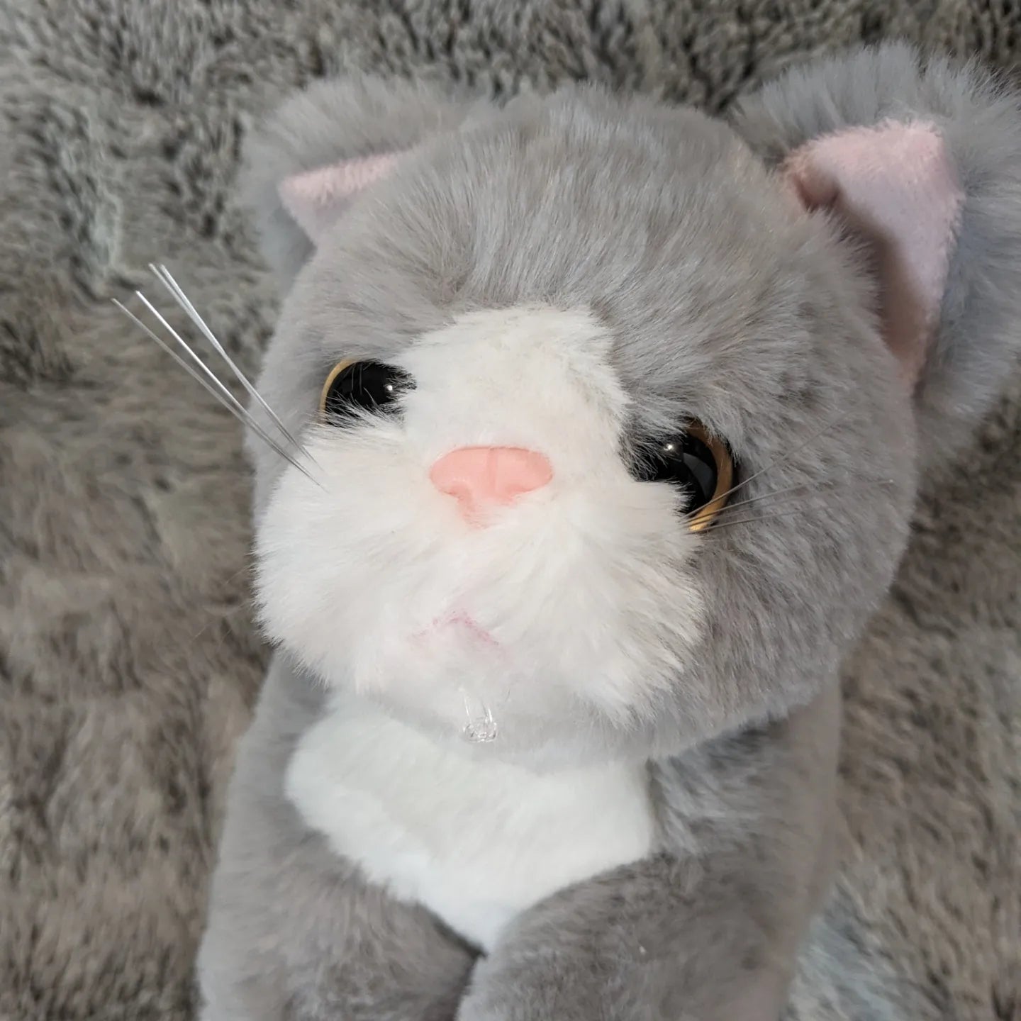 Weighted 0.5-1.5lbs Gray and White Cat with Paw Pads Plush for Anxiety, ADHD, Stress, Autism, Comfort Therapy Stuffed Animal