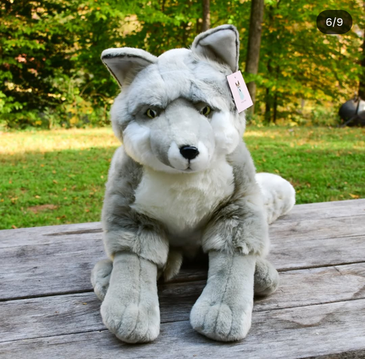 Weighted 1-15lbs Silver Fox Plush for Anxiety, ADHD, Stress, Autism, Comfort Therapy Stuffed Animal