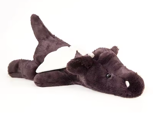 Weighted 1-4lbs 20" Black Dragon Plush for Anxiety, ADHD, Stress, Autism, Comfort Therapy Stuffed Animal