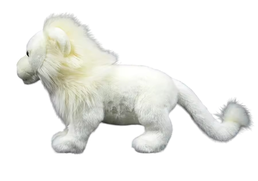 Weighted 0.5-2lbs White Lion Plush for Anxiety, ADHD, Stress, Autism, Comfort Therapy Stuffed Animal