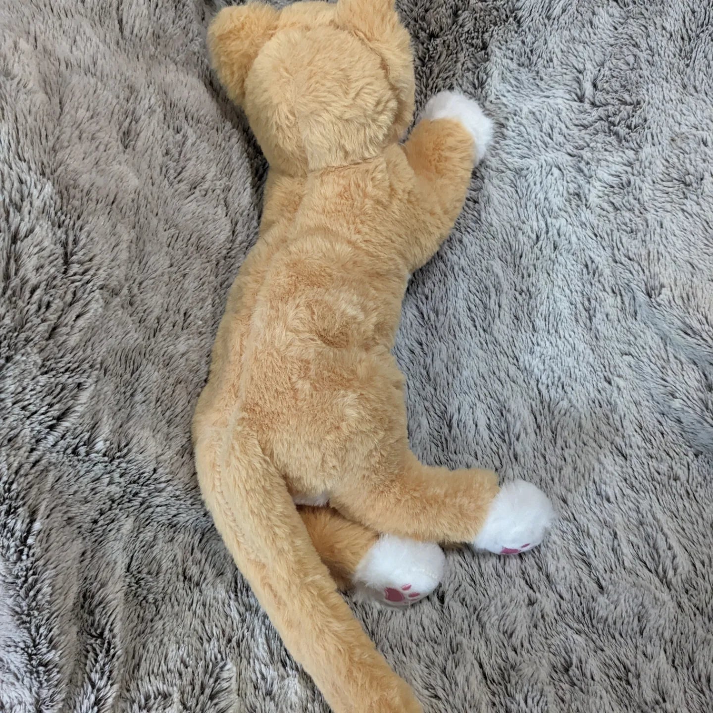 Weighted 0.5-1.5lbs Orange and White Cat with Paw Pads Plush for Anxiety, ADHD, Stress, Autism, Comfort Therapy Stuffed Animal