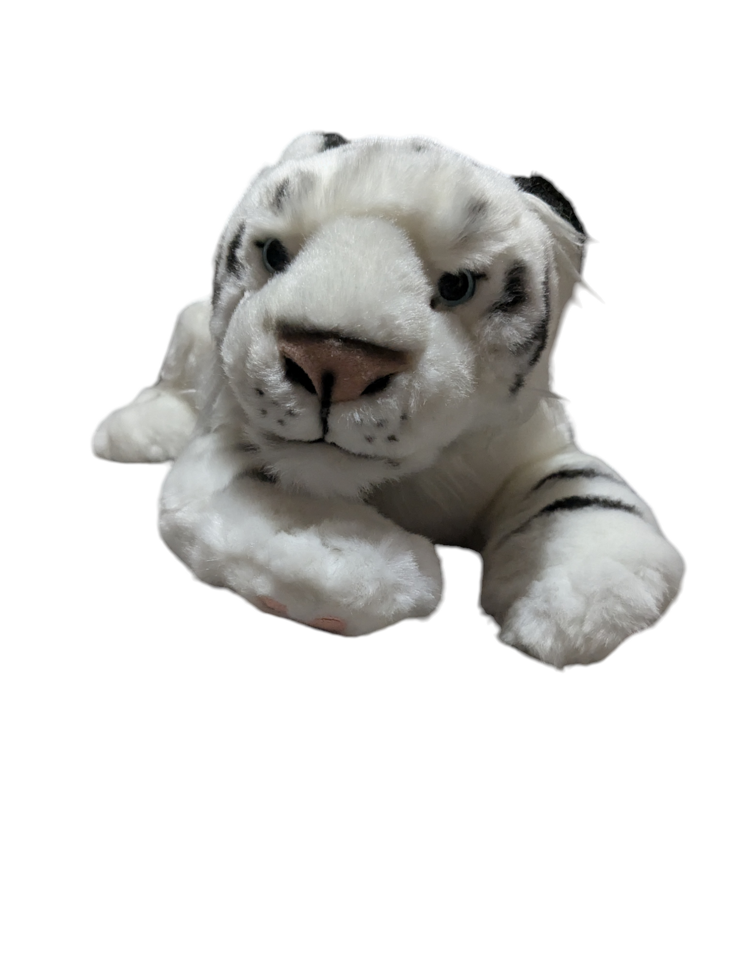 Weighted 1-3lbs White Tiger Plush with Paw Pads for Anxiety, ADHD, Stress, Autism, Comfort Therapy Stuffed Animal